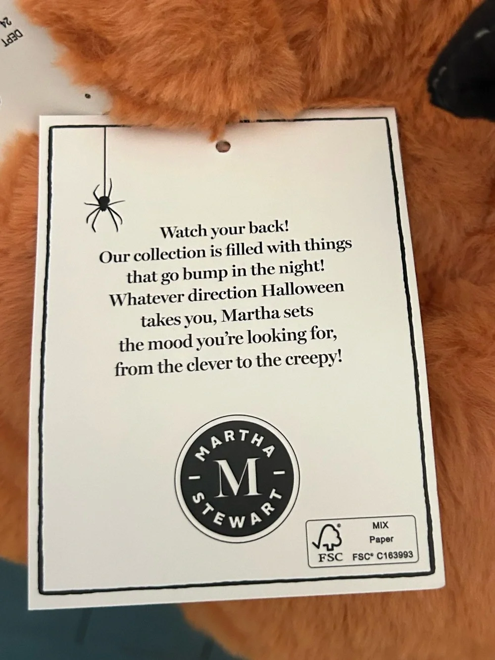 Martha Stewart plush faux